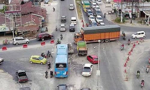 Simpang Garuda Sakti Pekanbaru.(foto: int)