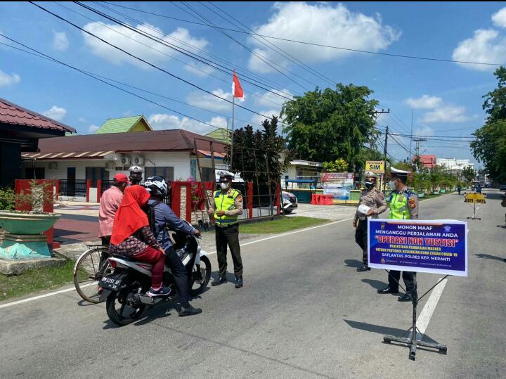 Satlantas Polres Kepulauan Meranti tindak pengendara tak pakai masker