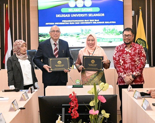 Menyongsong dunia pendidikan tinggi yang makin mengglobal, Unri dan Unisel Malaysia jalin kerjasama.