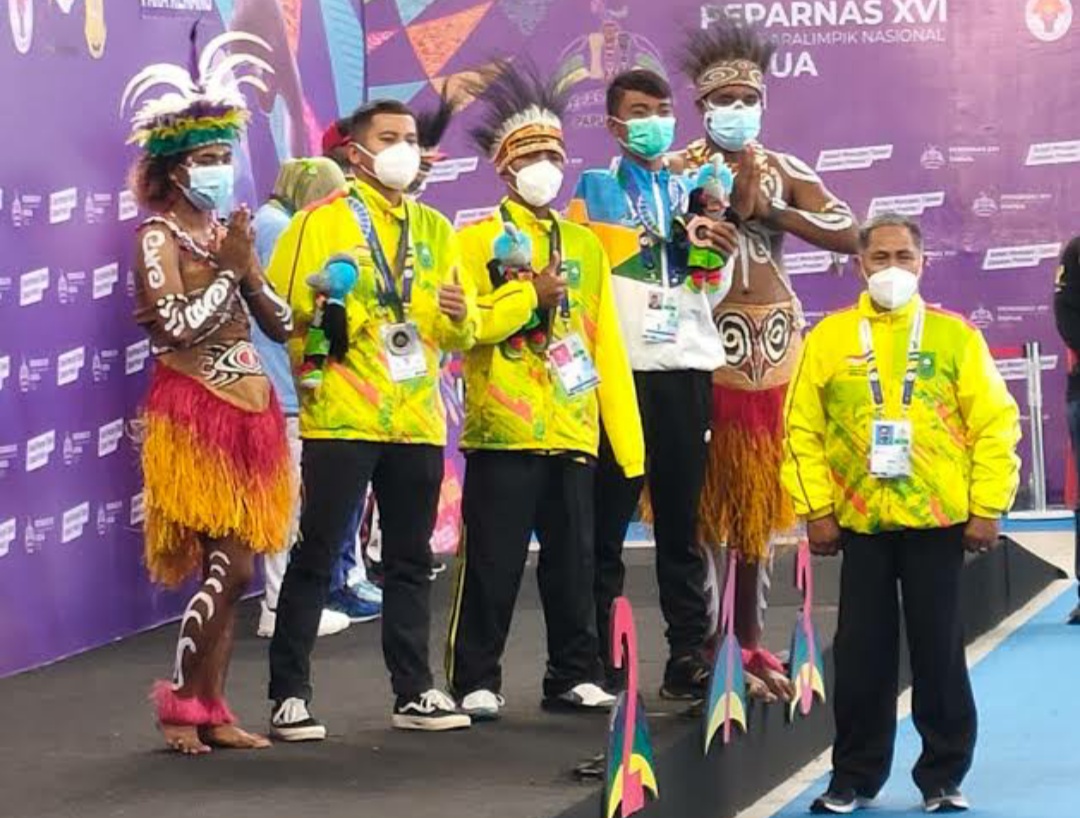 Atlet Riau raih medali emas di Peparnas XVO Papua. 