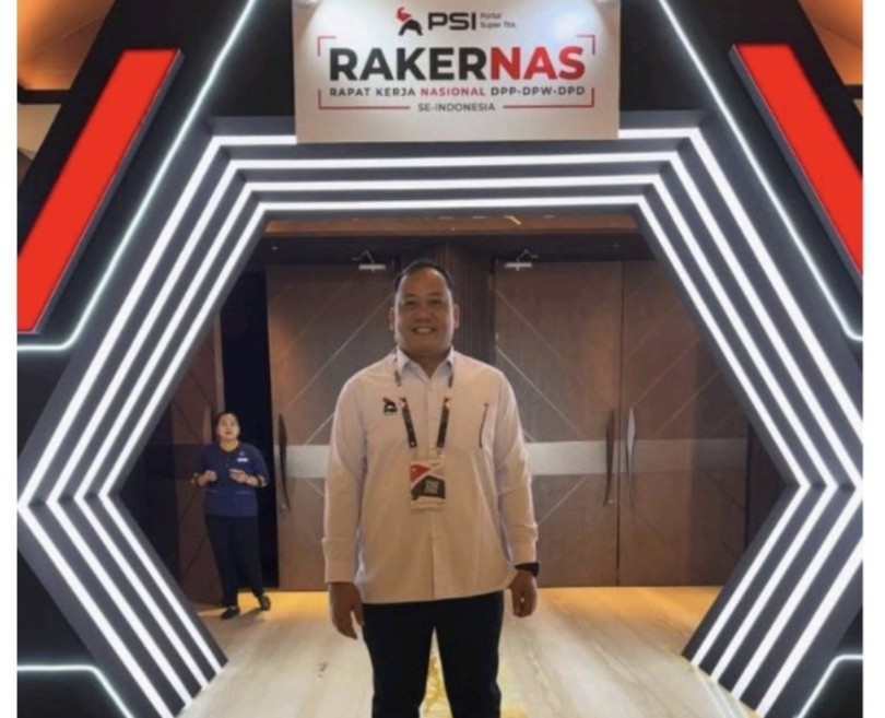 Sekretaris DPW PSI Riau, Juandy Hutauruk saat di Rakernas 2026 Makassar (foto/ist) 