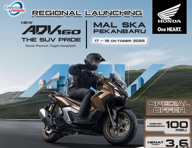 Launching di Pekanbaru, Honda ADV160 RoadSync Tawarkan Fitur Navigasi dan Voice Command