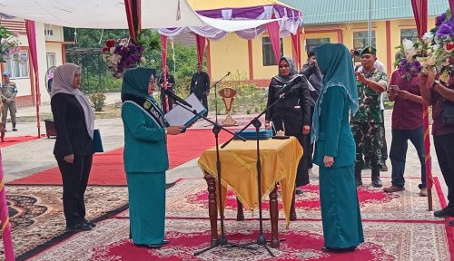 Pelantikan Ketua TP PKK Bangko.(foto: afirzal/halloriau.com)