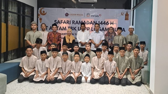 PT Antam Tbk UBPP Logam Mulia gelar Safari Ramadan 1446 H di Pekanbaru (foto/riki)