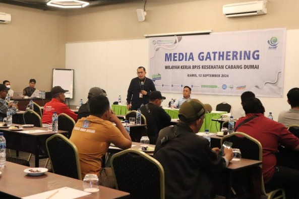 BPJS Kesehatan Dumai gelar Media Gathering bersama jurnalis lokal (foto/bambang)