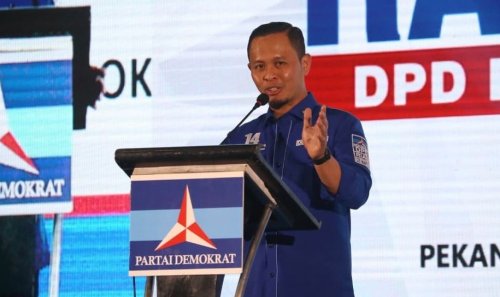 Agung Nugroho kembali terpilih sebagai Ketua DPD Demokrat Riau periode 2026-2031.(foto: int)