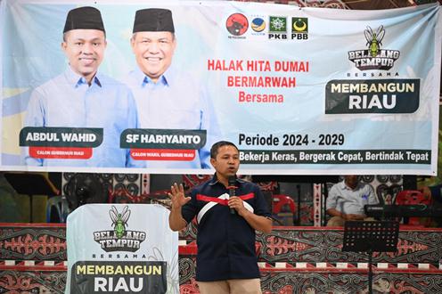 Cagubri nomor urut 1, Abdul Wahid.(foto: sri/halloriau.com)