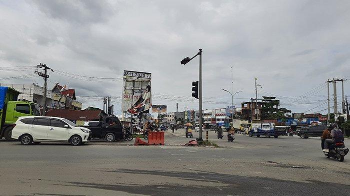 Pembangunan Flyover Panam Pekanbaru masih tahap pembebasan lahan (foto/tribunpku)