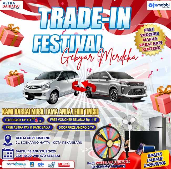 Trade-In Festival Week di Pekanbaru Bertabur Hadiah dan Promo Penjualan Daihatsu