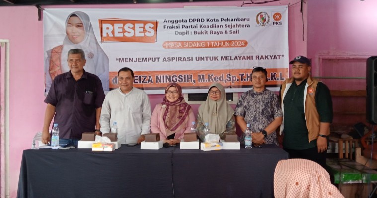 Anggota DPRD Kota Pekanbaru, dr Meiza Ningsih reses di Kelurahan Tangkerang Utara (foto/Mimi)