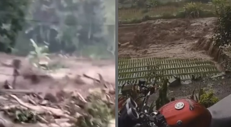 Viral video banjir bandang di Surian, Solok, Sumbar (foto/instagram)