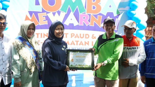 Pertamina EP Lirik mengadakan lomba mewarnai untuk siswa PAUD dan TK. (Foto: Andy Indrayanto)