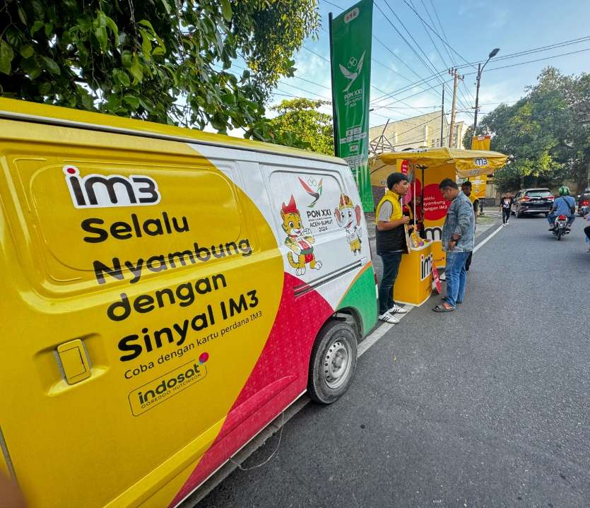 Dalam rangka mendukung penyelenggaraan PON XXI yang diadakan di Aceh dan Sumatera Utara, Indosat memperkenalkan layanan mobile selling di berbagai lokasi pertandingan cabang olahraga.