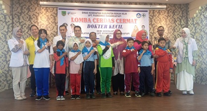 Puskesmas Bagansiapiapi menggelar Lomba Cerdas Cermat Dokter Kecil (foto/afrizal)
