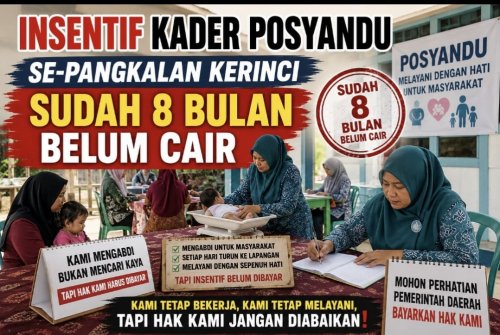 Ilustrasi delapan bulan ķader Posyandu belum terima insentif (foto/AI)