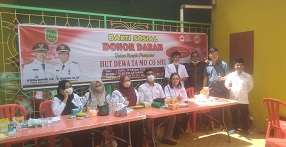 HUT IDI dan Dewa Ta Mo Co She, Kelenteng Po San Tuah mengadakan Baksos donor darah (foto/zal)