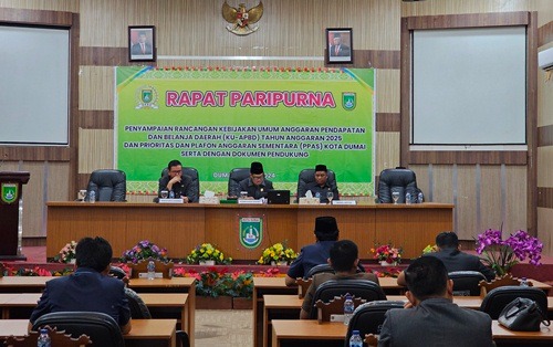 DPRD Dumai Bahas Rancangan KU-APBD dan PPAS 2025.(foto: bambang/halloriau.com)