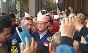 Capres Nasdem, Anies Baswedan saat berada di Kota Pekanbaru (foto/Rico)