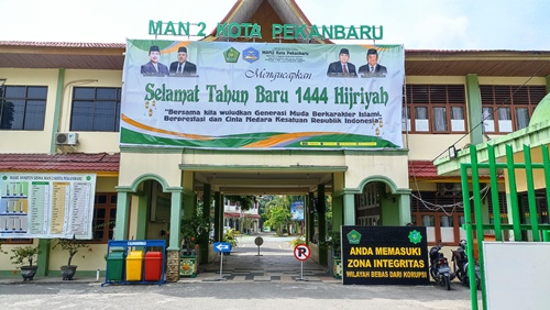 Sekolah MAN 2 Pekanbaru di Jalan Diponegoro, Pekanbaru.(foto: rahmat/halloriau.com)