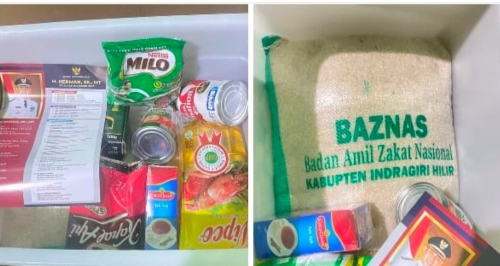 Paket Ramdhan Baznas Inhil yang jadi sorotan Ditjen Kemenag.(foto: yendra/halloriau.com)