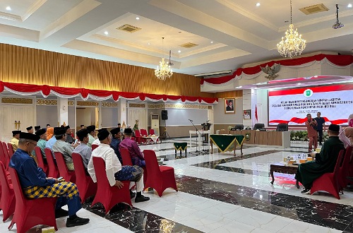 Sejumlah pejabat hadiri pelantikan PTP dan Pejabat Administrator Pemprov Riau di Balai Pauh Janggi.(foto: sri/halloriau.com)