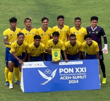 Tim sepakbola Riau dikalahkan Papua pada laga perdana PON XXI Aceh-Sumut 2024.(foto: mcr)