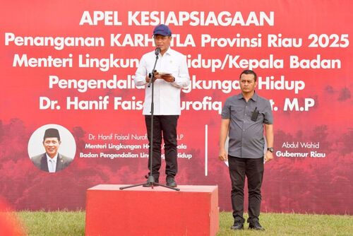 Menteri Lingkungan Hidup dan Kehutanan (LHK) RI, Hanif Faisol Nurofiq. (Foto: Media Center Riau)