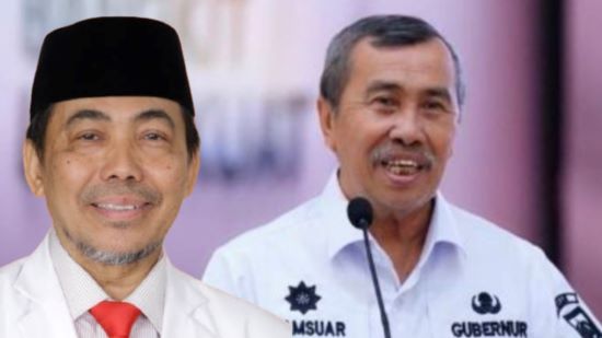 Pasangan calon Gubernur Riau, Syamsuar (kanan) dan calon wakil Gubernur Riau, Mawardi Muhammad Saleh (kiri).