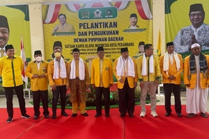 Gubri Syamsuar hadiri pelilantikan Satkar Ulama Kota Pekanbaru (foto/Rico)