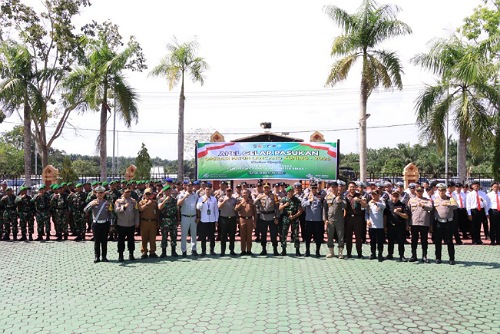 Apel gelar pasukan Operasi Patuh Lancang Kuning 2025 Polres Siak.(foto: diana/halloriau.com)