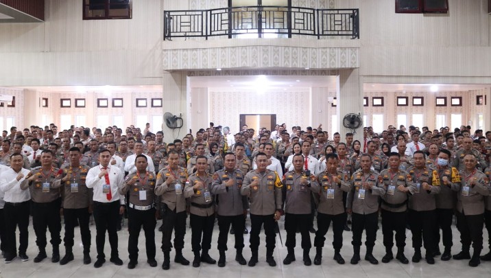 Polres Rohil resmi membuka Lat Pra Ops Mantap Praja Lancang Kuning 2024 (foto/afrizal)