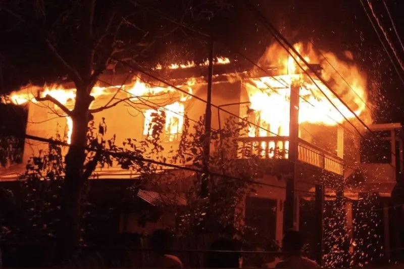 Kebakran rumah di Tembilahan Hulu