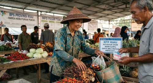 BPS Riau sebut NTP pada agustus 2026 naik.(ilustrasi/AI/halloriau.com)