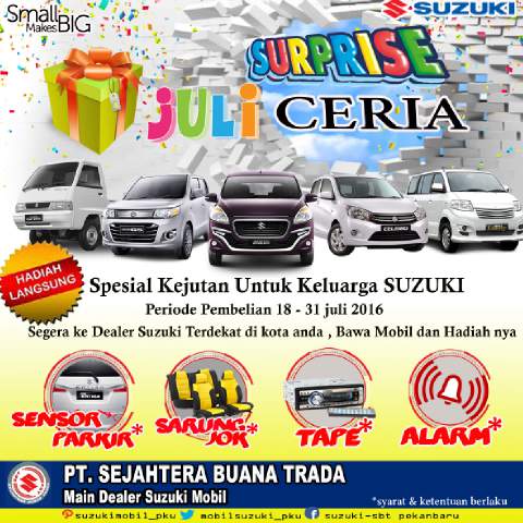 Beli Mobil Suzuki di Bulan Juli, Ini Dia Kejutan Hadiahnya
