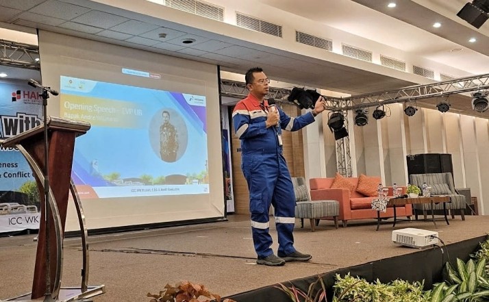 Executive Vice President (EVP) Upstream Business PHR Andre Wijanarko saat membuka acara Fraud Awareness yang digelar PHR secara hybrid di WDC Hall Duri (foto/ist)