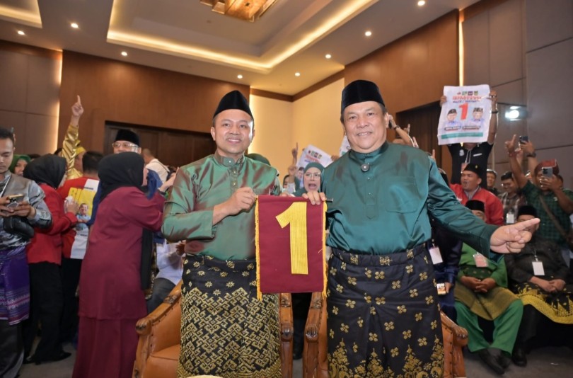 Paslon Abdul Wahid-SF Hariyanto nomor 1 (foto/Yuni)