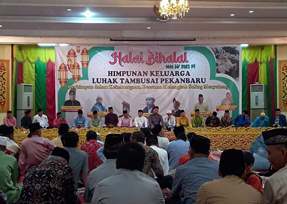 Halalbihalal HKLT Pekanbaru berlangsung di Balai Adat LAM Riau (foto/ist)