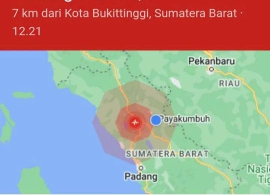 Sebelum longsor, Bukit Tinggi diguncang gempa dua kali (foto/int)