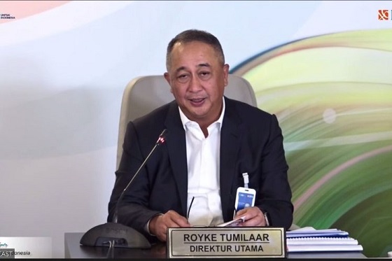 Direktur Utama BNI Royke Tumilaar saat konferensi pers virtual, Selasa (24/1/2023).