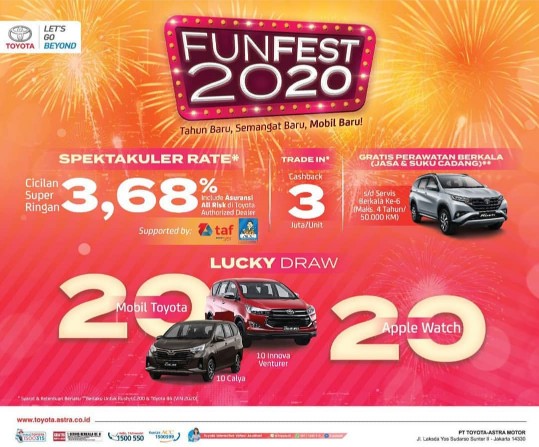 Fun Fest 2020, Beli Mobil Toyota Berhadiah 10 Innova Venturer dan 10 Calya
