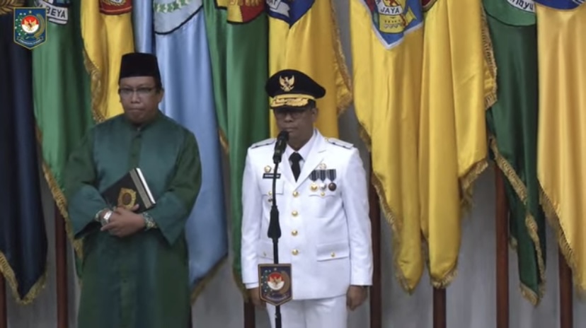 Pelantikan Rahman Hadi sebagai Pj Gubernur Riau di Kemendagri.(foto: sri/halloriau.com)