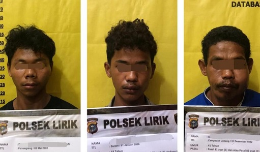 Tiga pelaku pencabulan di Inhu ditangkap polisi (foto/int)