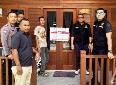 Salah satu unit di Sabaleh Homestay Harau yang disita Polda Riau terkait dugaan korupsi SPPD fiktif Setwan DPRD Riau.(foto: tribunpekanbaru.com)