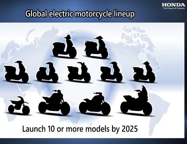 Siluet motor listrik Honda untuk pasar global