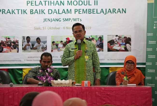 Tanoto Foundation memberikan pelatihan Modul II praktik baik pembelajaran di Siak.