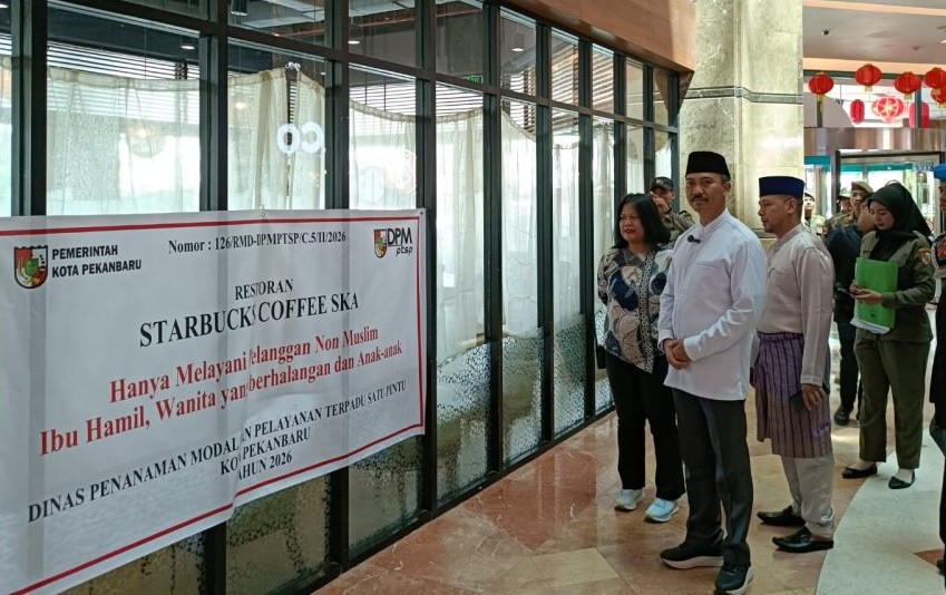 Satpol PP Pekanbaru sisir restoran di Mall SKA dan Living World (foto/int)