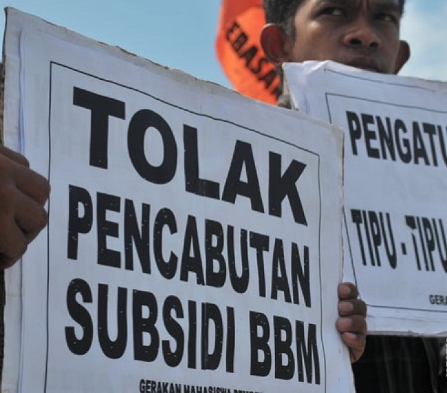 ilustrasi: demo tolak penghapusan bbm subsidi.