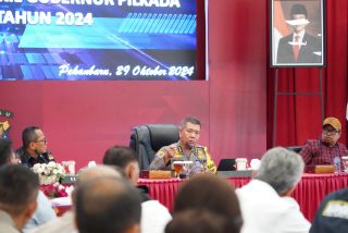 Rakor pengamanan menjelang debat publik calon Gubernur dan Wakil Gubernur Riau 2024 (foto/int)