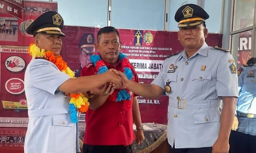 Sertijab Kepala Rupbasan Kelas II B Rengat.(foto: andri/halloriau.com)