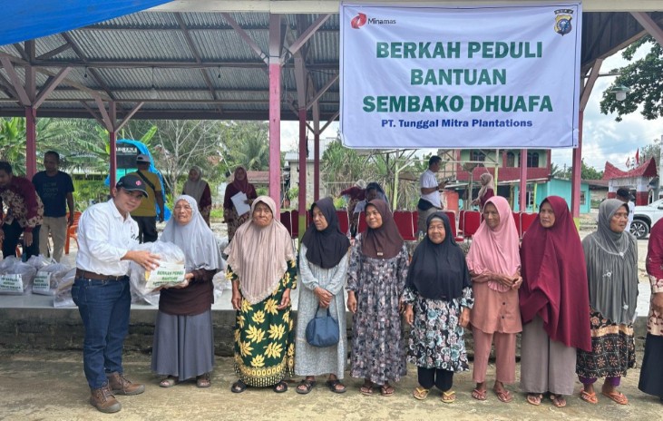 PT Tunggal Mitra Plantations dan Polsek Pujud bersinergi ringankan beban warga lewat program Berkah Peduli Dhufa (foto/int)
